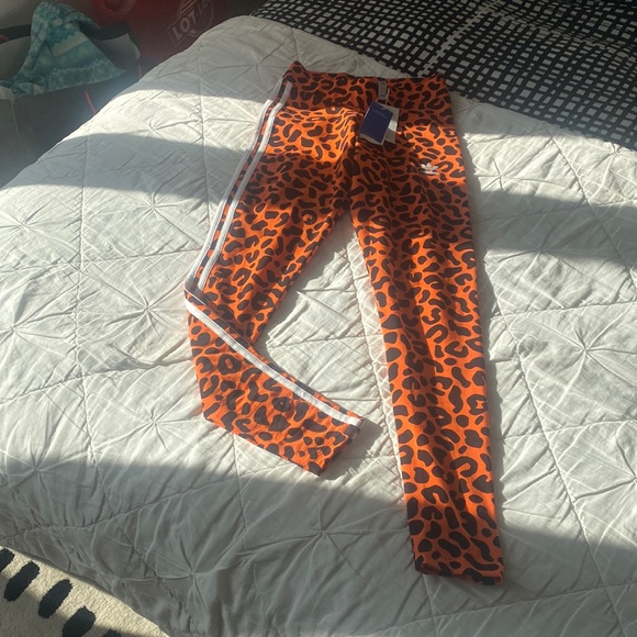 adidas Pants - Adidas rich mnisi leopard  orange woman’s leggings